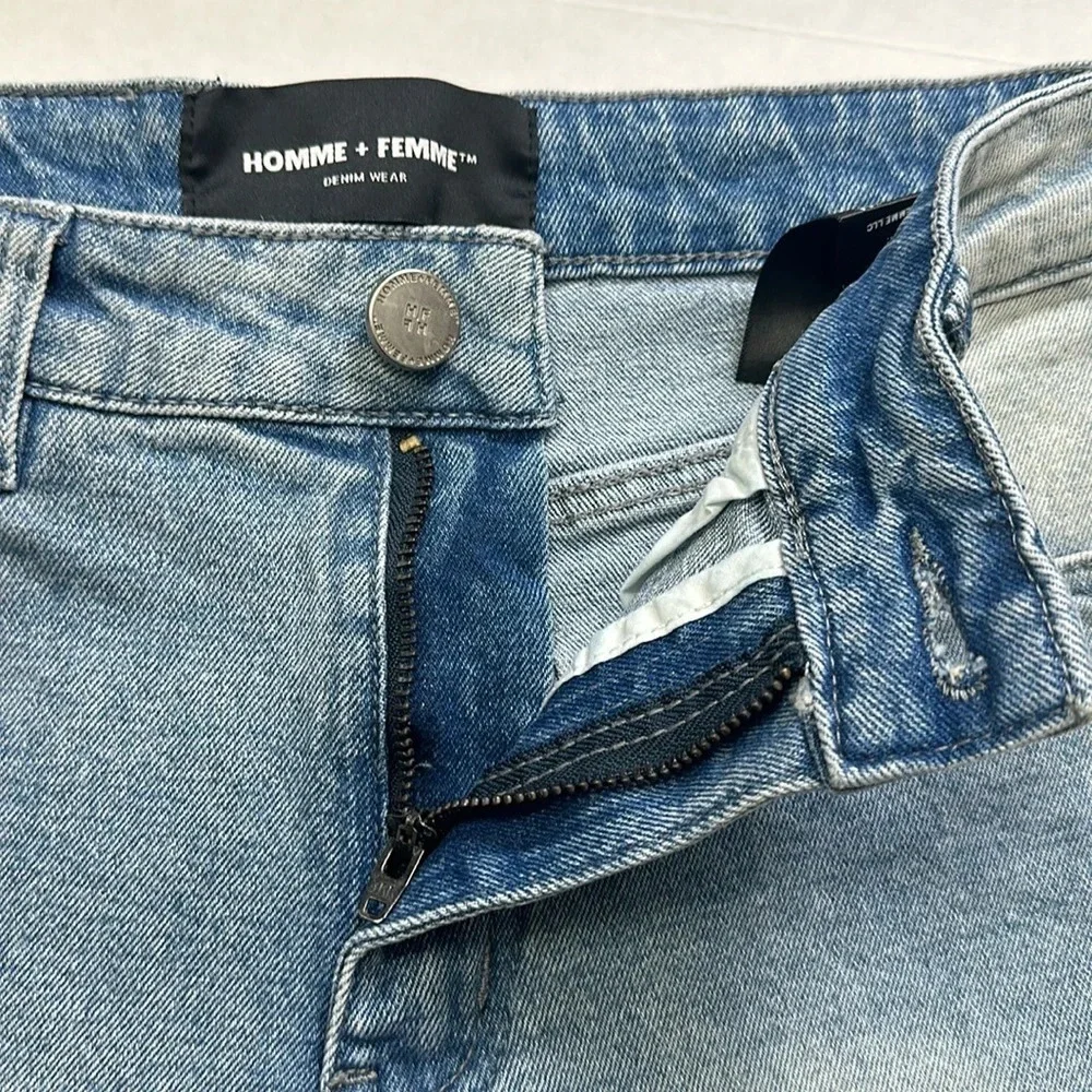 Homme + Femme Men's Distressed Jean Shorts Size‎ 30 NWT Summer Streetwear Urban